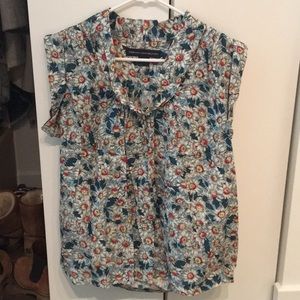 French connection size 2 floral top